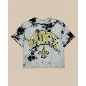 Saints Vintage Tubular Tie-Dye Crop Tee Size M NWT
